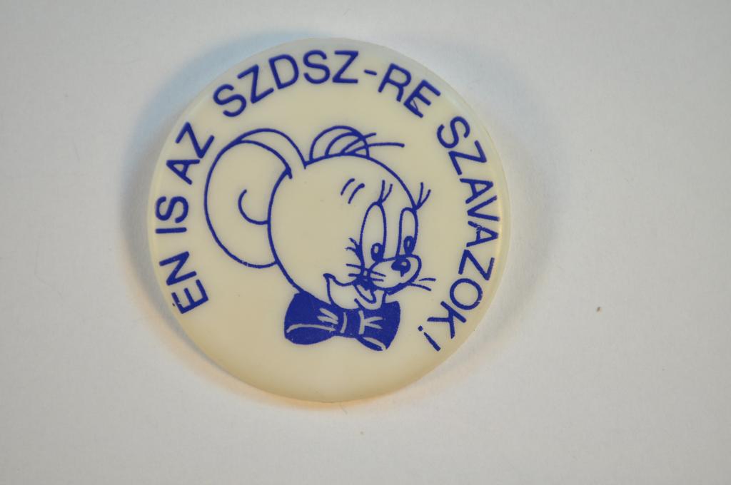 Én is az SZDSZ-re szavazok! kitűző (Pető Iván, Budapest)